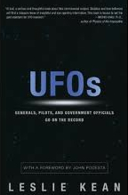 The cover of UFOs by Leslie Kean.
